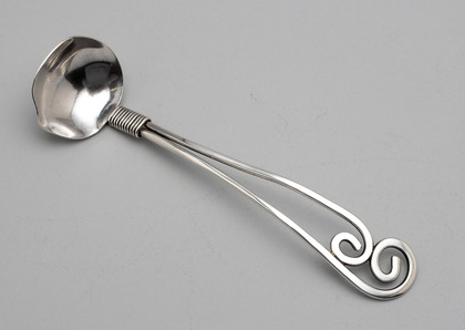 American Sterling Silver Arts & Crafts Ladle - Wesley Depp Hand Wrought Sterling, Saranac Lake